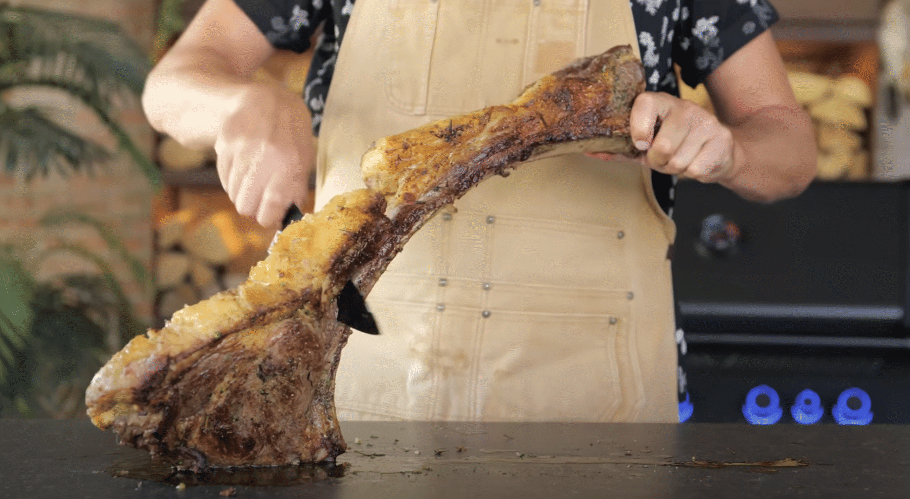 tomahawk grill smoking bbq video