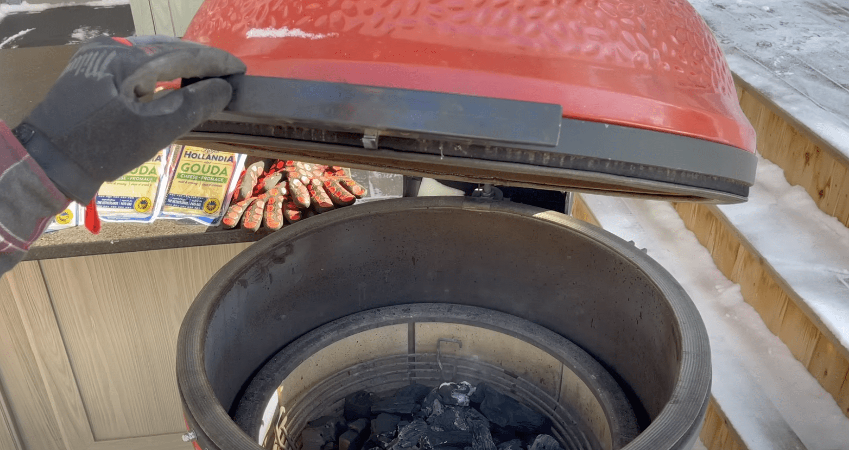 smoked cheese kamado joe