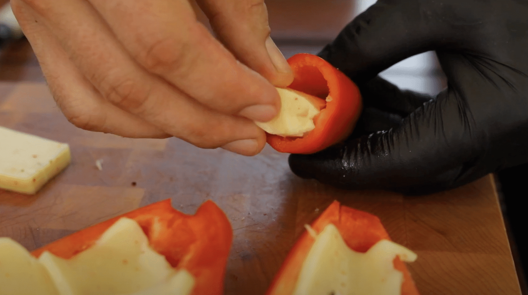 Cheese-Stuffed grilled peppers